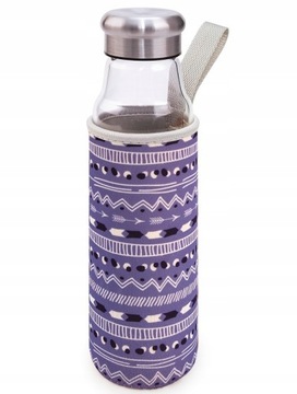 MARKOWA PREMIUM ZDROWA SZKLANA BUTELKA ŻAROODPORNA BIDON 550ml POKROWIEC IR