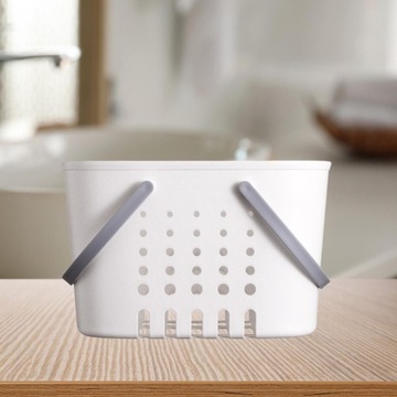 Портативная пустая душевая корзина для туалетных принадлежностей, серая