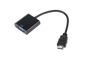 Przejściówka Cabletech adapter wtyk HDMI - gniazdo VGA + Audio kabel jack