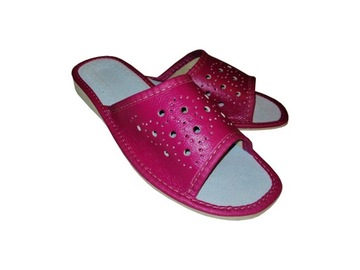 Женские кожаные тапочки