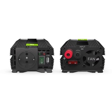 Преобразователь GREEN CELL Pro 12 В в 230 В, 300 Вт/600 Вт