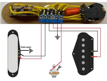 Комплект гитарной электроники Telecaster без пайки