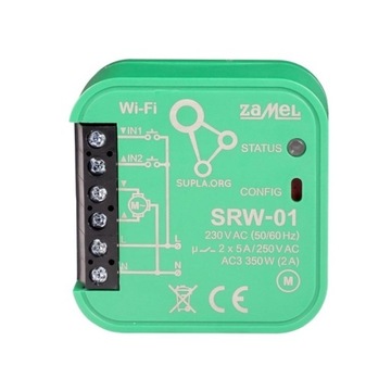 Wi-Fi контроллер роллет SUPLA SRW-01, встраиваемый, 230В ZAMEL