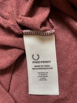 FRED PERRY BORDOWY ORYGINALNY T SHIRT KOSZULKA/ L