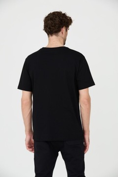 BALMAIN Czarny t-shirt z białym logo Retro Balmain Flock XL