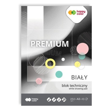 Blok tech. Biały A3/10 Happy Color 250g/m2