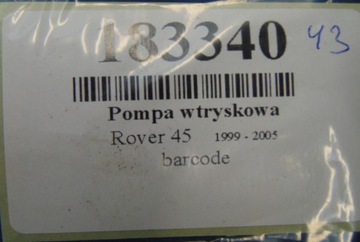 ROVER 45 2.0D ČERPADLO VSTŘIKOVAČE 0470004005