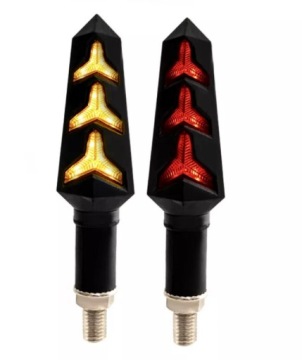 2x LED DRL DIRECTION SIGNALS DYNAMIC FLOATING MOTORCYCLES QUAD POSITION + STOP