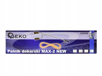 ГАЗОВАЯ КРОВЕЛЬНАЯ ГОРЕЛКА GEKO ДЛЯ ЗАГАРА НА КРЫШЕ, ДВОЙНАЯ НАСАДКА 60 ММ G20006