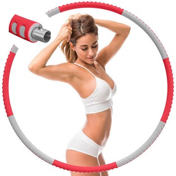 TACKTIMES Hula Hoop składane kolor czerwono-szary