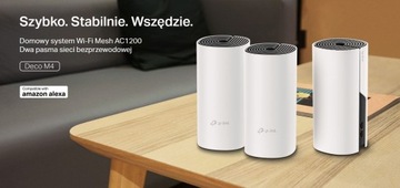 Router TP-LINK Mesh DECO M4 Access Point Domowy System WIFI AC1200 3PAK