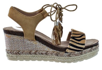 ESPADRYLE NA PLATFORMIE LEKKIE SANDAŁY 6283 roz 37