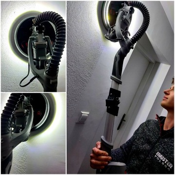 SZLIFIERKA ŻYRAFA GIPSU GŁADZI TYNKÓW PAPIER LED + RĘKAWICE GRATIS