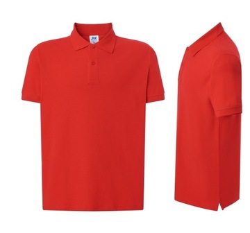 KOSZULKA POLO męska POLÓWKA bawełniana JHK PORA-210 czerwona RD r. 5XL