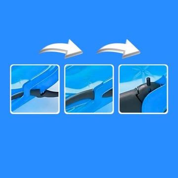 СИНИЕ САЛКИ С ПЛАСТИКОВЫМ ТОРМОЗОМ, РУЧКОЙ И СТРУНОЙ НА ЗИМУ