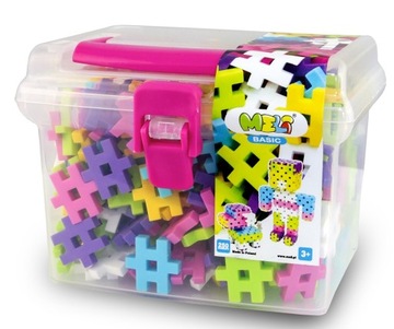 Klocki Konstrukcyjne Meli Travel Box 250 el PINK RÓŻ