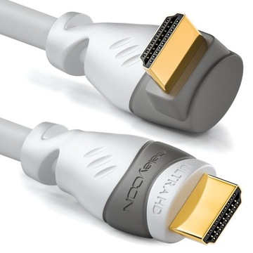 10m HDMI 90° Kabel Kątowy - Kompatybilny z HDMI 2.0/1.4 - UHD 4K 3D 1080p 2