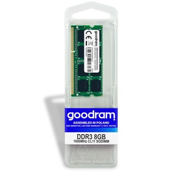 Pamięć RAM DDR3 Goodram 8GB 1600MHz CL11 1,35V SODIMM