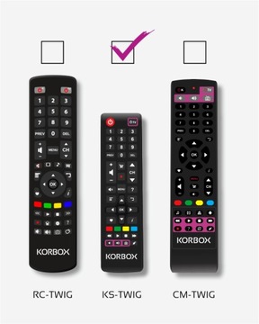 Пульт дистанционного управления KORBOX KS-Twig TV для декодеров KORBOX