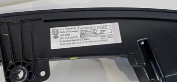 PORSCHE TAYCAN 2019-2024 CLONA (KRYT) SVĚTLO STŘED ZADNÍ EVROPA 9J1945082D
