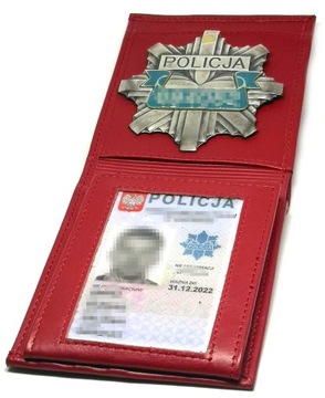 ETUI PORTFEL NA LEGITYMACJE SŁUŻBOWĄ POLICJA SKÓRA PREZENT DLA POLICJANTKI