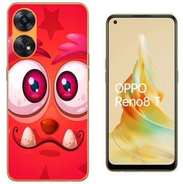 ETUI PLECKI FOTO Case OBUDOWA Pokrowiec WZORY SZKŁO 9H do Oppo Reno8 T 4G