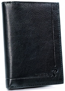 Skórzany portfel męski klasyczny RFID na prezent