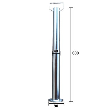 ФИКСИРОВАННАЯ ОПОРА С ЗАЖИМОМ 150 кг, диаметр 48 мм 600 мм