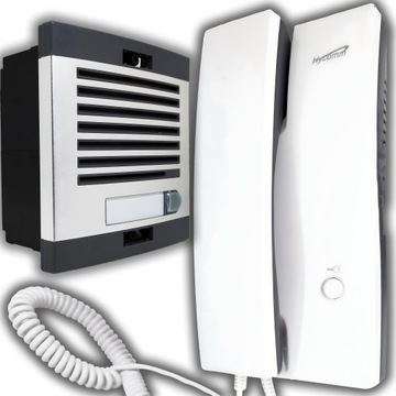 ZESTAW DOMOFONÓW DOMOFON GŁOŚNOMÓWIĄCY SŁUCHAWKA DZWONEK FURTKA BRAMA ZAMEK