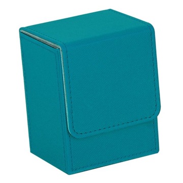 PU Leather Card Slotted Storage Box Container, Card Case Red Upright