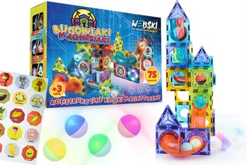 NA PREZENT POD CHOINKĘ NA ŚWIĘTA DLA DZIECKA KLOCKI EDUKACYJNE MAGNETYCZNE