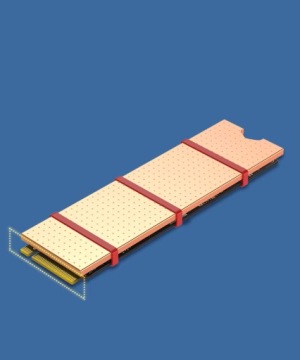 Медная пластина радиатора для охлаждения M.2 SSD NVME 2280 1 мм 401 Вт/мк