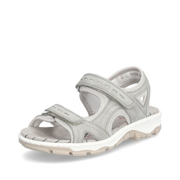 RIEKER ANTISTRESS SANDAŁY DAMSKIE SPORTOWE SZARE 68866-40 r. 41