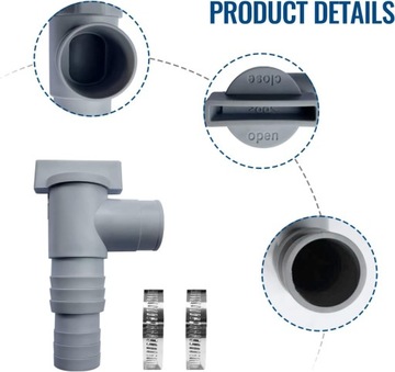 Shunfaji Запорный клапан для бассейнов с подключением шланга 32 мм 2 хомута