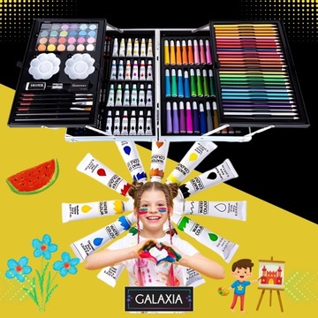 НАБОР РАСКРАСКИ ДЛЯ ДЕТЕЙ, Девочек, Художественный пластиковый чемодан