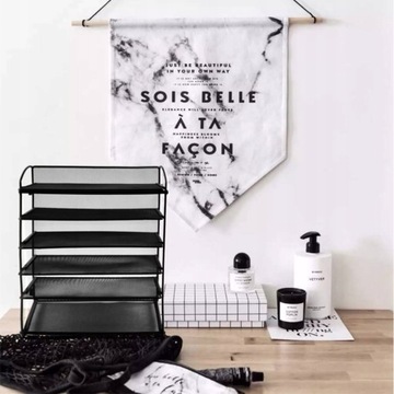 Металлическая полка для хранения, 6-слойный органайзер для документов