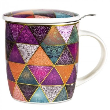 Kubek z zaparzaczem - 400 ml Patchwork