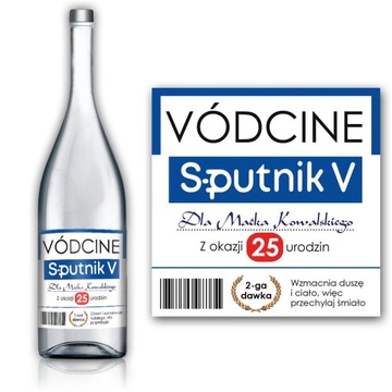 ETYKIETA PERSONALIZOWANA NA WÓDKĘ SZCZEPIONKA SPUT