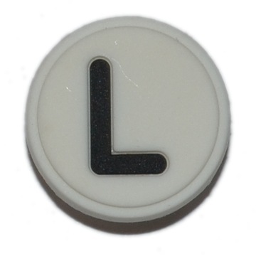 Litery - Przypinka do Crocs - Białe L - 1349