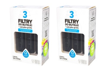 6 черных бутылочных фильтров DAFI SOFT и SOLID