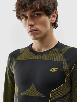 BIELIZNA TERMOAKTYWNA MĘSKA 4F KOSZULKA SPORTOWA BEZSZWOWA GÓRA AW23M105