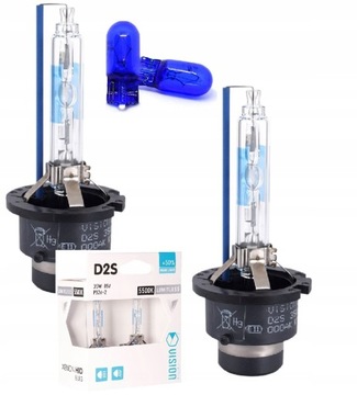 Żarówki XENON KSENOND2S 5500K +50% WIĘCEJ ŚWIATŁ Homologacja ECE W5W GRATIS