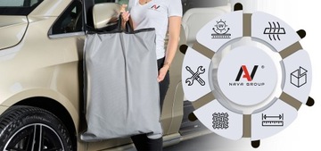 Pokrowiec na Samochód VAN XL 510-540 Auto Plandeka Exclusive MIĘKKI Pasy