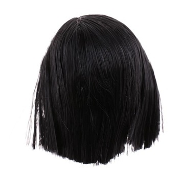 1/6 скульптура головы с короткими волосами черного цвета для