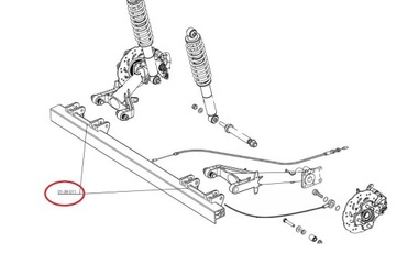 BELKA TYŁ WAHACZE CHATENET CH26 V2 CH40 CH46
