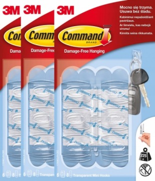 Самоклеящиеся крючки COMMAND для рождественских украшений 6 шт