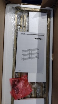 Металлическая консоль 3 уровни Большое золотое золото 130 см.