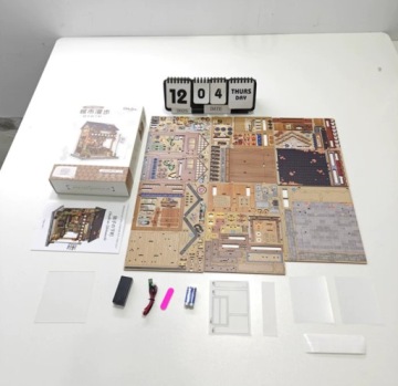3D ПАЗЛ МИНИАТЮРНАЯ ТАВЕРНА МОДЕЛЬ НАБОР ДЕРЕВО ПОДАРОК DIY ДЛЯ ДЕТЕЙ