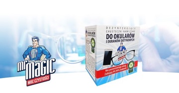 ВЛАЖНЫЕ САЛФЕТКИ ДЛЯ СТЕКЛОВ MR MAGIC 4х 60ШТ