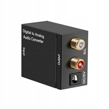 ОПТИЧЕСКИЙ КОНВЕРТЕР TOSLINK КОАКСИАЛЬНЫЙ В 2x CINCH RCA